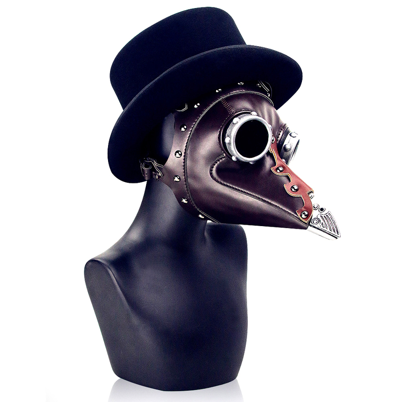 (image for) Plague Bird Doctor Mask Brown PU Leather Bird Beak Masks