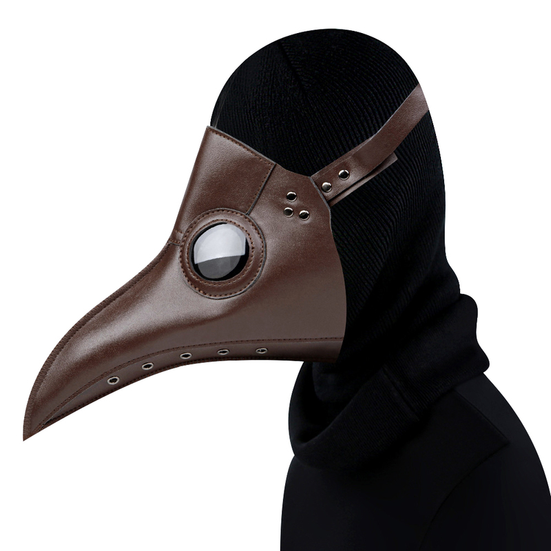 (image for) Plague Doctor Long Nose Faux Leather Venetian Mask