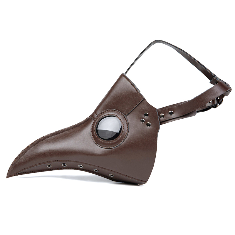 (image for) Plague Doctor Long Nose Faux Leather Venetian Mask