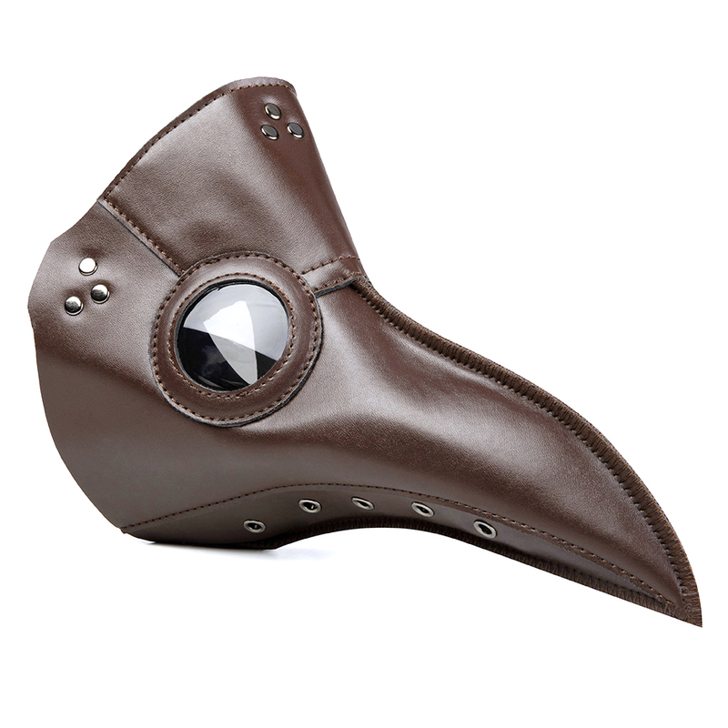 (image for) Plague Doctor Long Nose Faux Leather Venetian Mask
