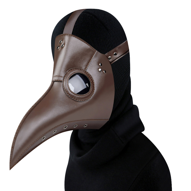 (image for) Plague Doctor Long Nose Faux Leather Venetian Mask