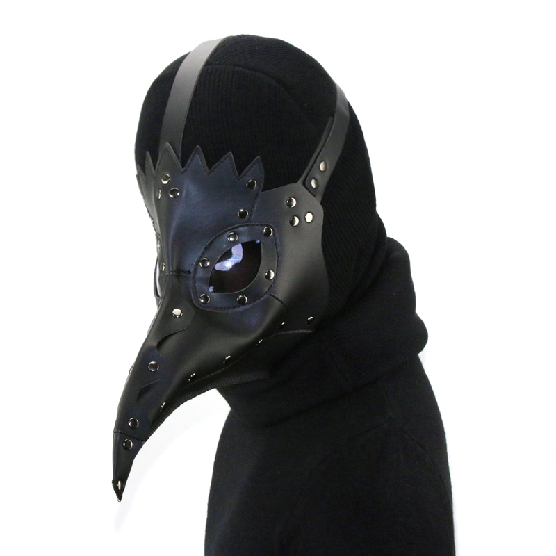 (image for) Black Plague Doctor Mask Gothic Long Nose Bird Beak