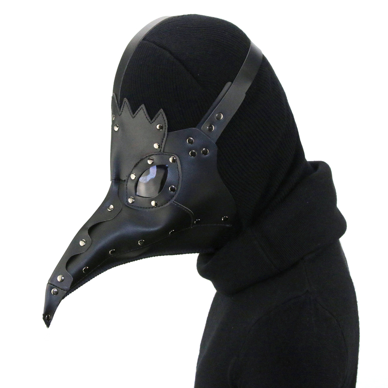 (image for) Black Plague Doctor Mask Gothic Long Nose Bird Beak