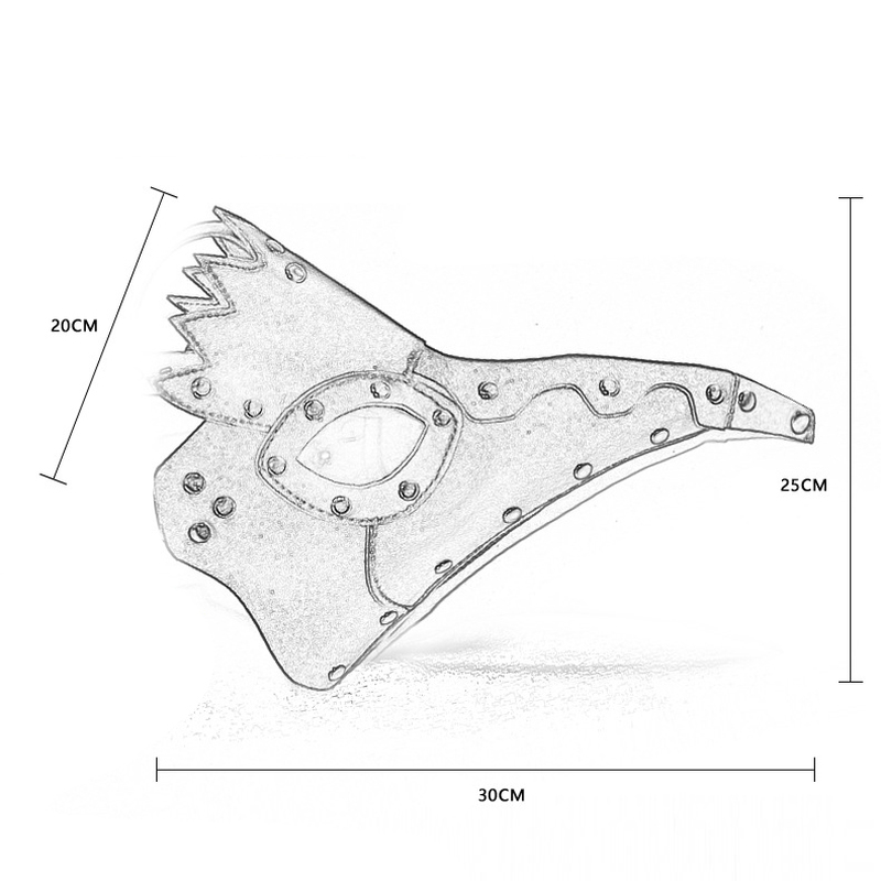 (image for) Black Plague Doctor Mask Gothic Long Nose Bird Beak