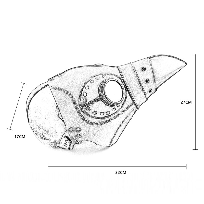 (image for) Light Brown Leather Plague Doctor Mask