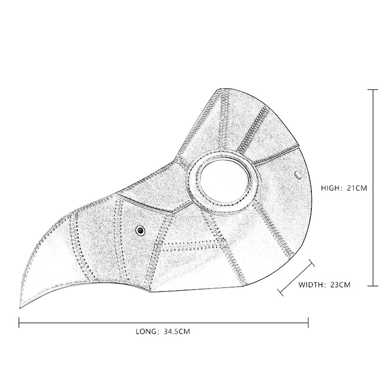 (image for) Steampunk Solid Color Stitch Beak Mask