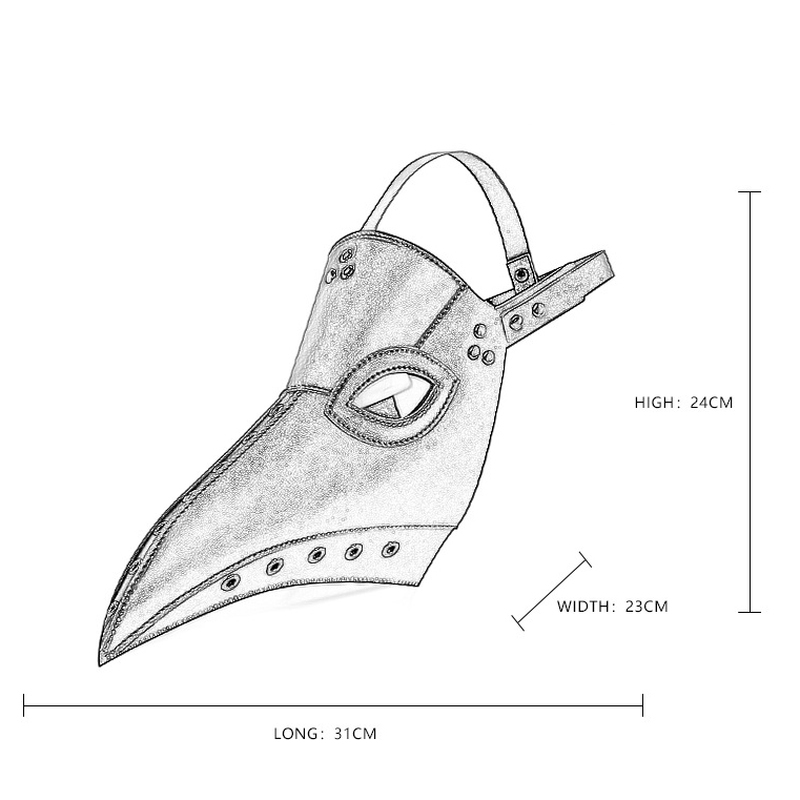 (image for) Steampunk Plague Doctor Hooked Beak Mask