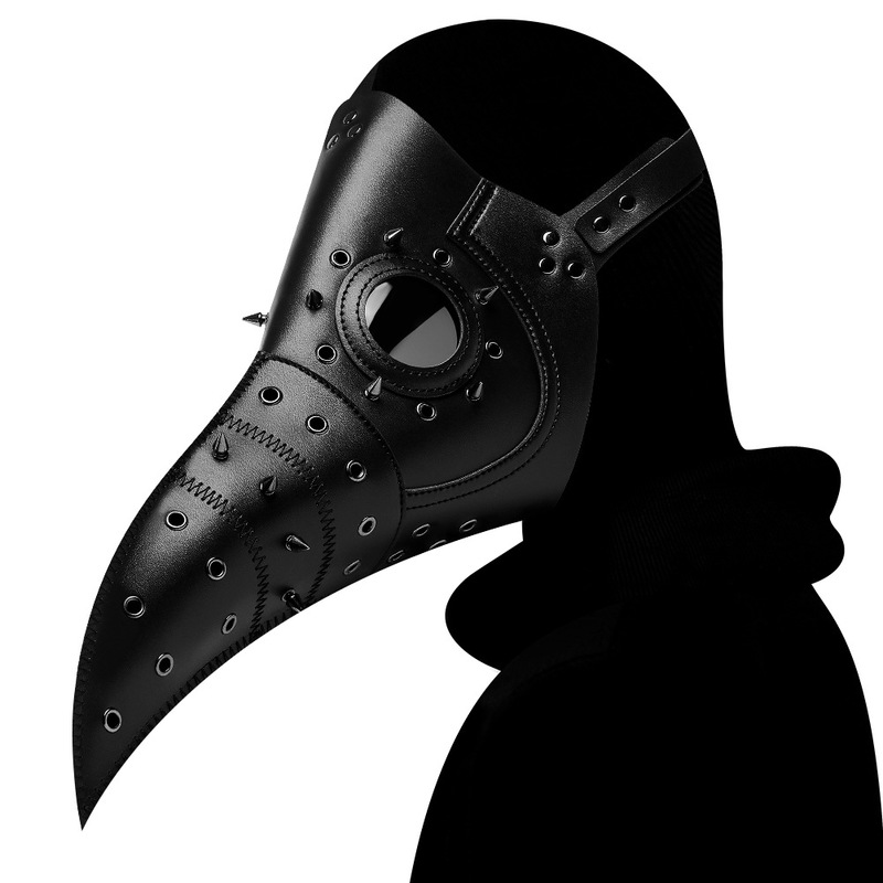 (image for) Steampunk Cutout Rivets Long Beak Mask