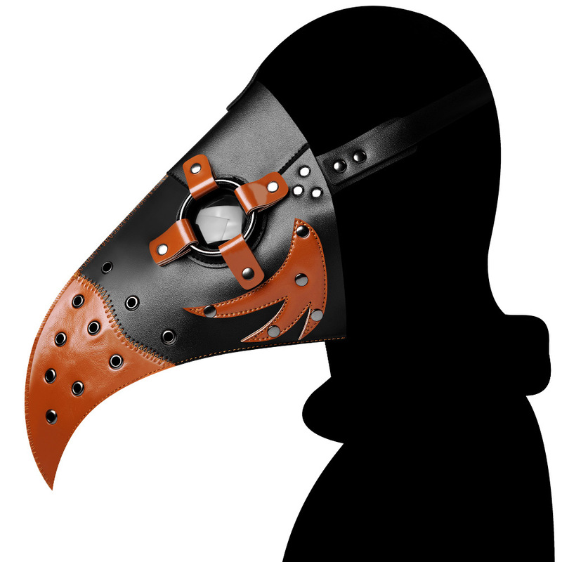 Steampunk Double Color Hooked Beak Mask