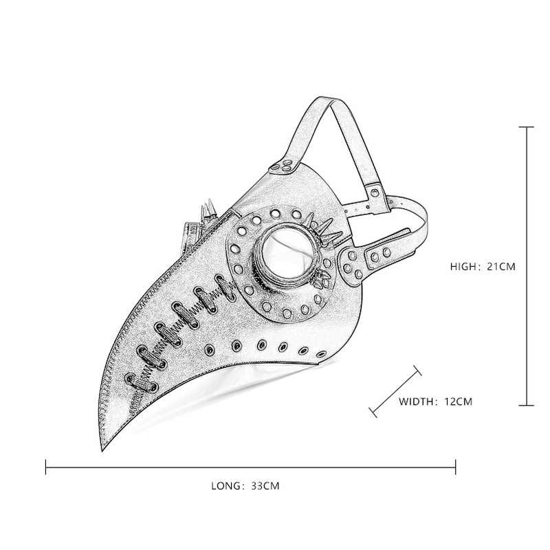 (image for) Steampunk Stitch Rivets Beak Mask