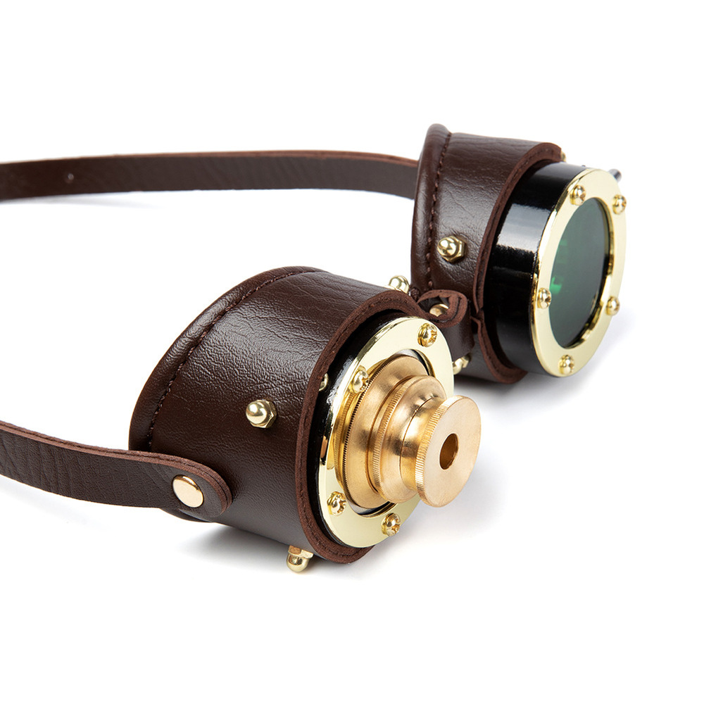 (image for) Steampunk Metal Glasses Halloween Goggles
