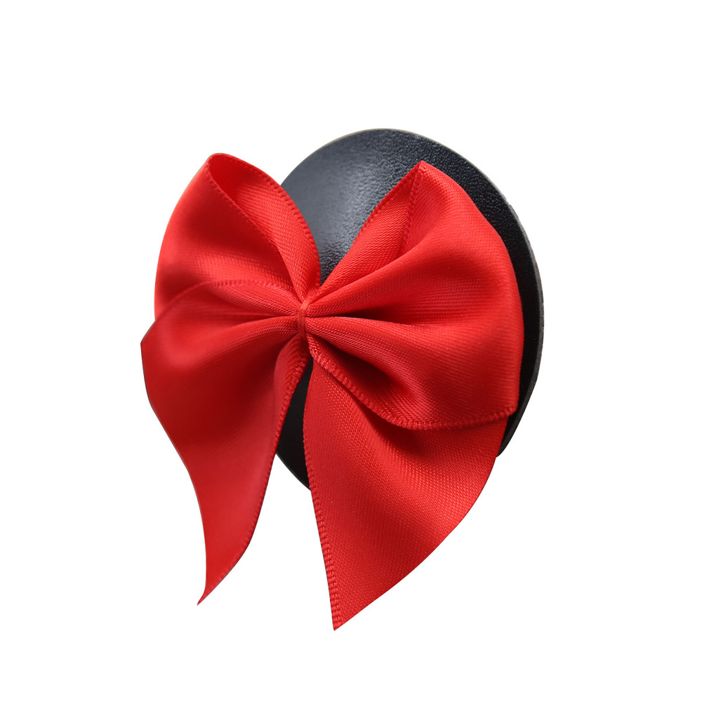 (image for) Red Bow Nipple Pasties - PVC