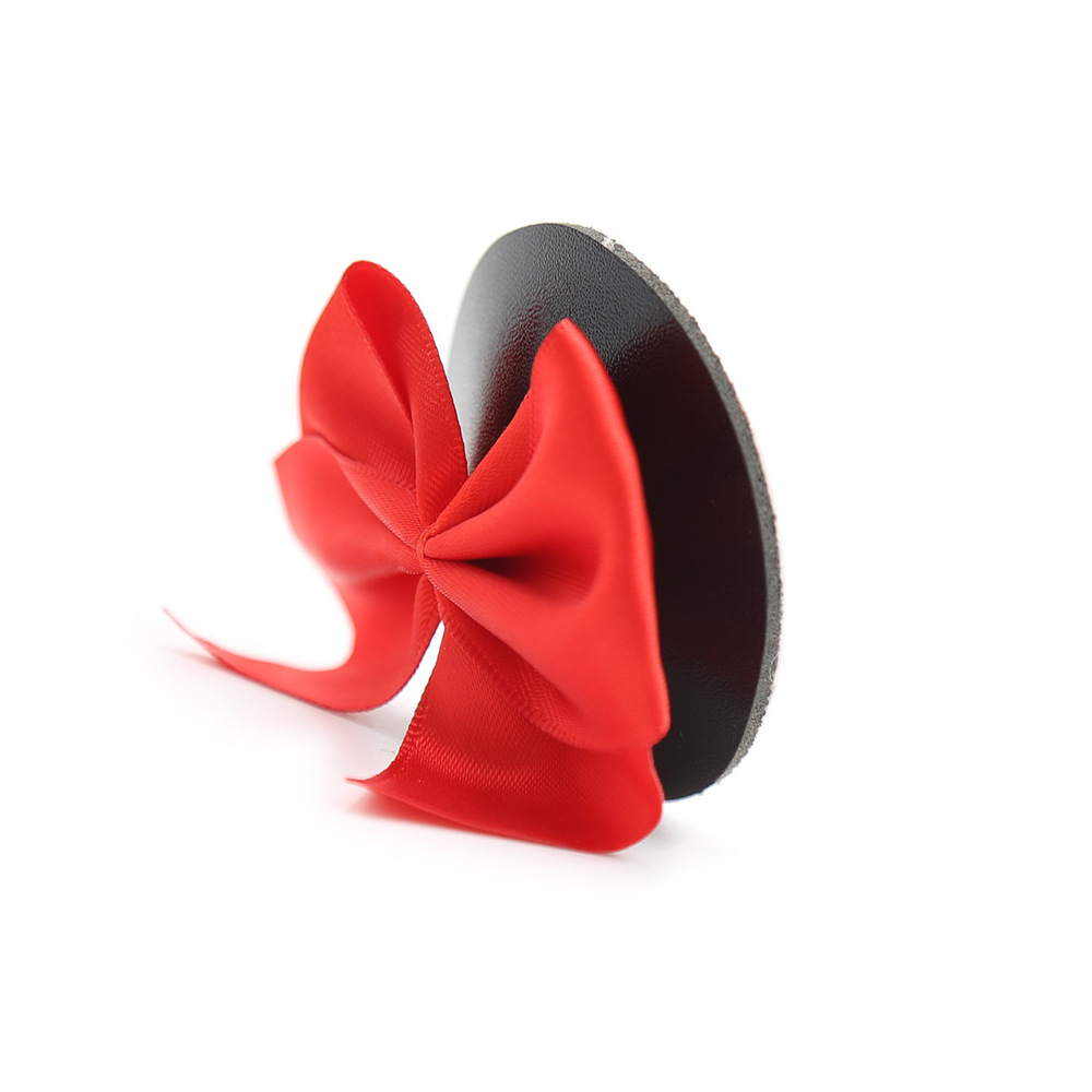 (image for) Red Bow Nipple Pasties - PVC