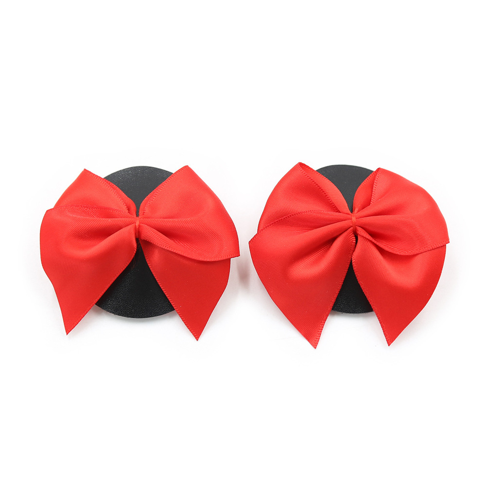 (image for) Red Bow Nipple Pasties - PVC
