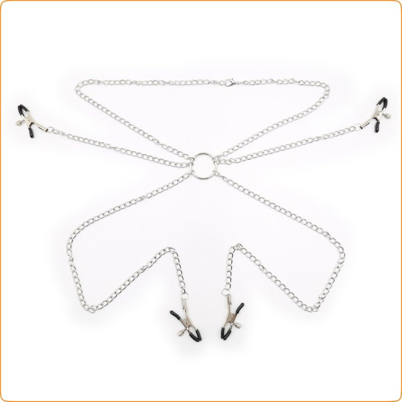 (image for) Four Nipple Clamps With Chain