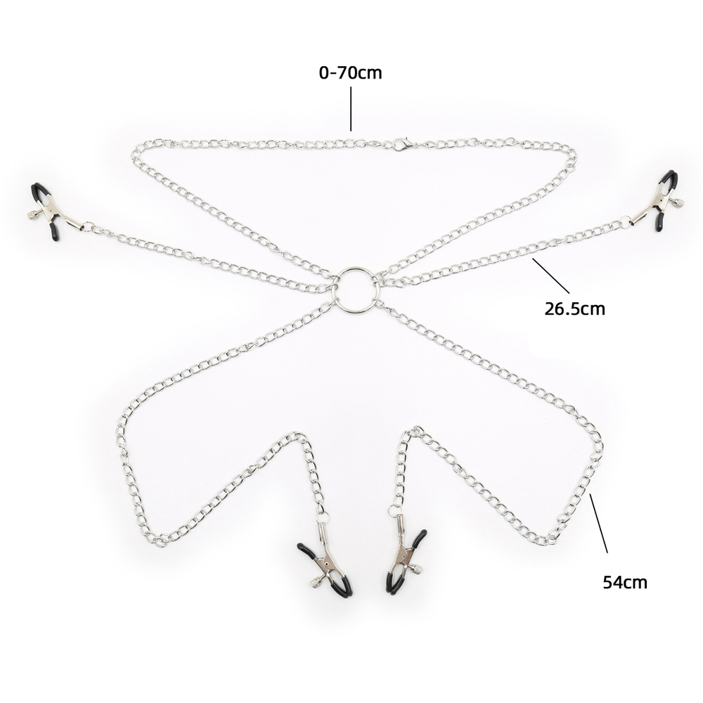(image for) Four Nipple Clamps With Chain