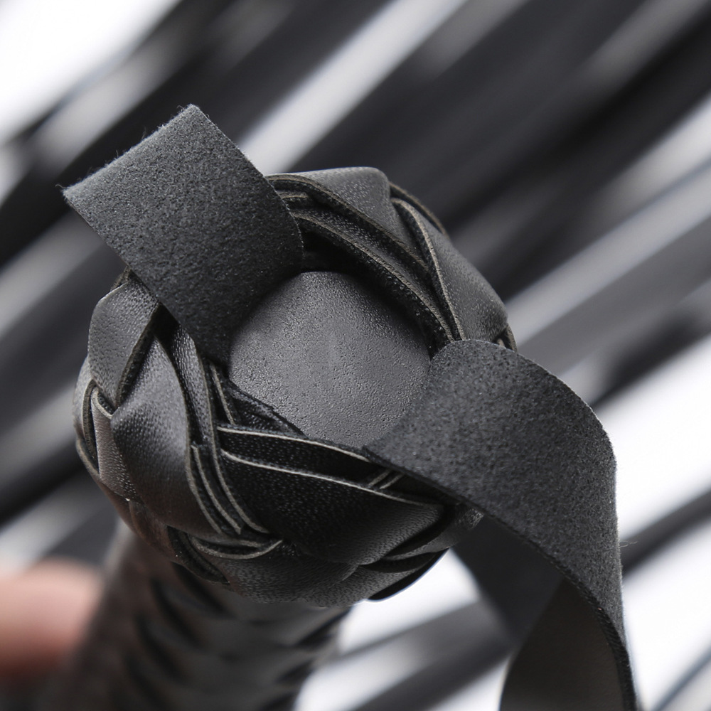 (image for) Leather Flogger Whip with Braided Handle
