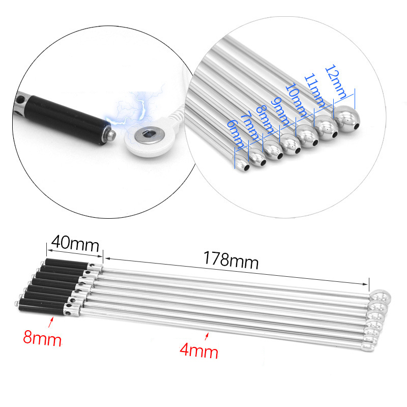 (image for) Electric Shock Stainless Steel Urethral Catheter