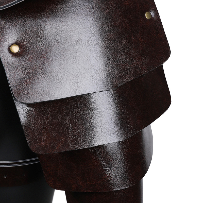 (image for) Unisex Brown PU Leather Vintage Armor
