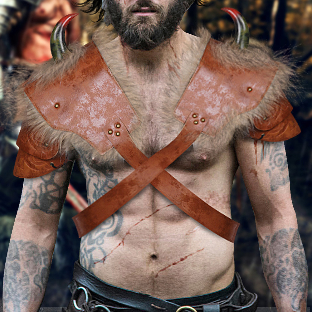 (image for) Men Shoulder Armor With Horn