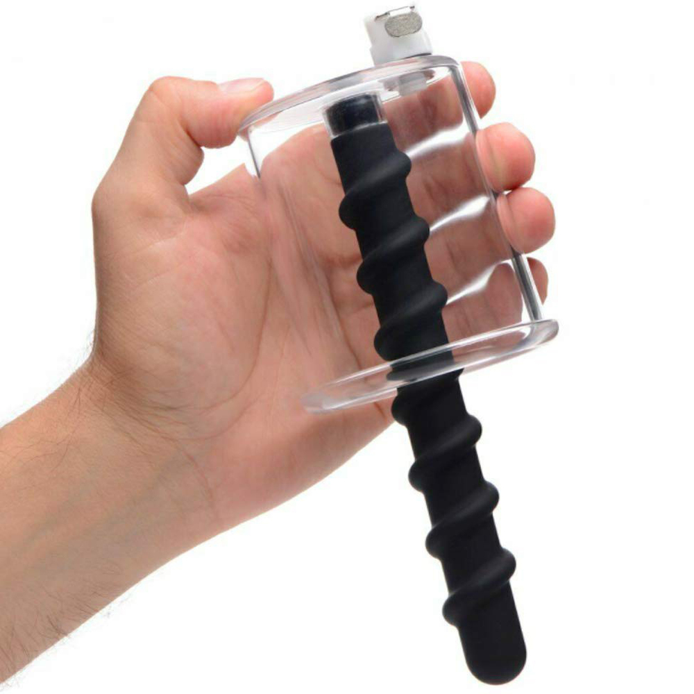 (image for) Rosebud Driller Cylinder with Silicone Swirl Anal Plug