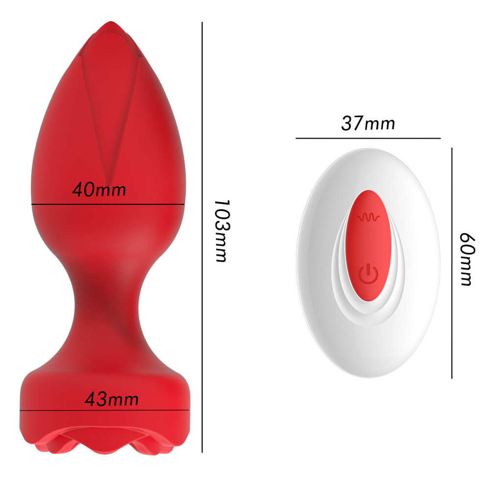 (image for) Anal Vibrating Rose Butt Plug