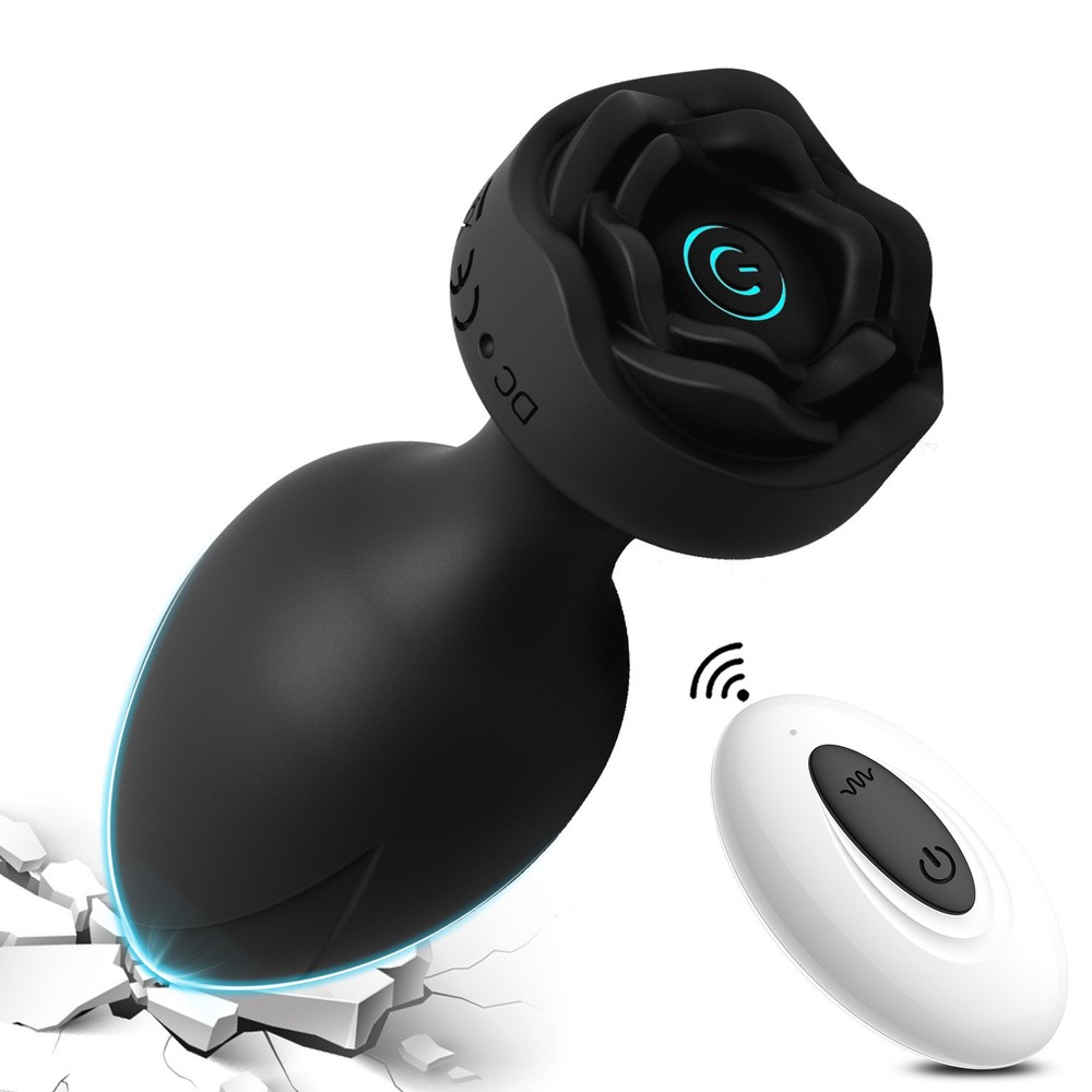 (image for) Anal Vibrating Rose Butt Plug