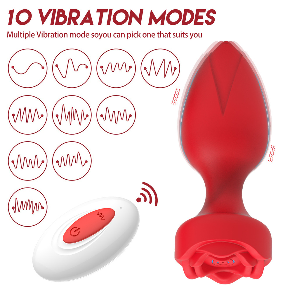 (image for) Anal Vibrating Rose Butt Plug
