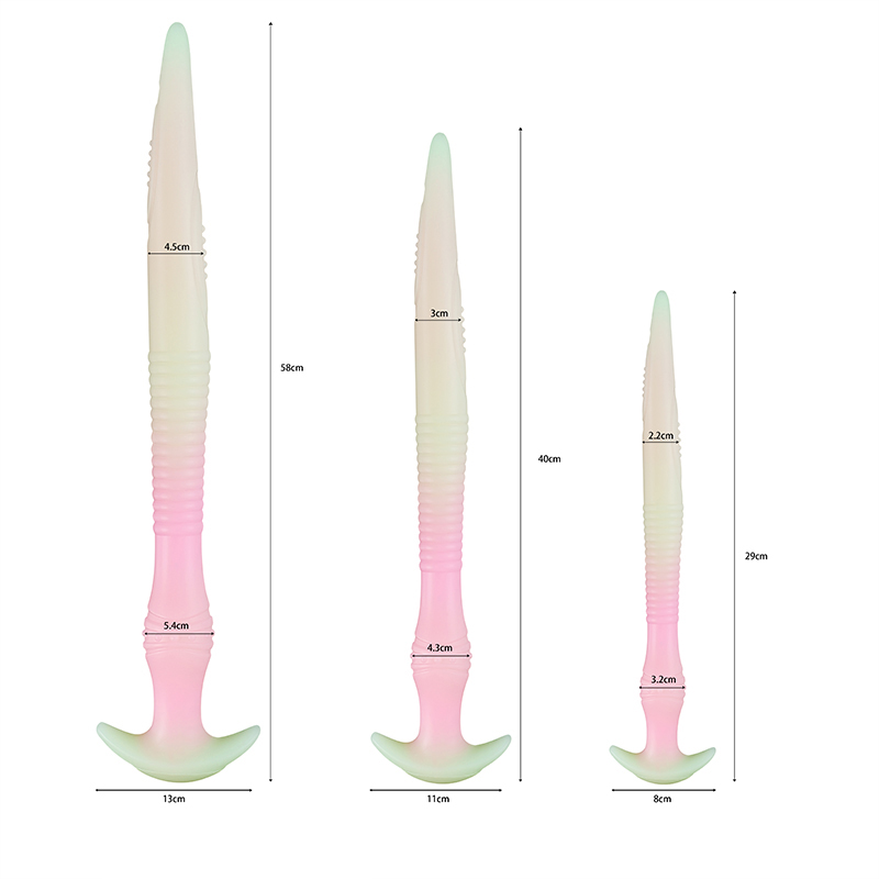 (image for) Eel Long Silicone Butt Plug - Luminous