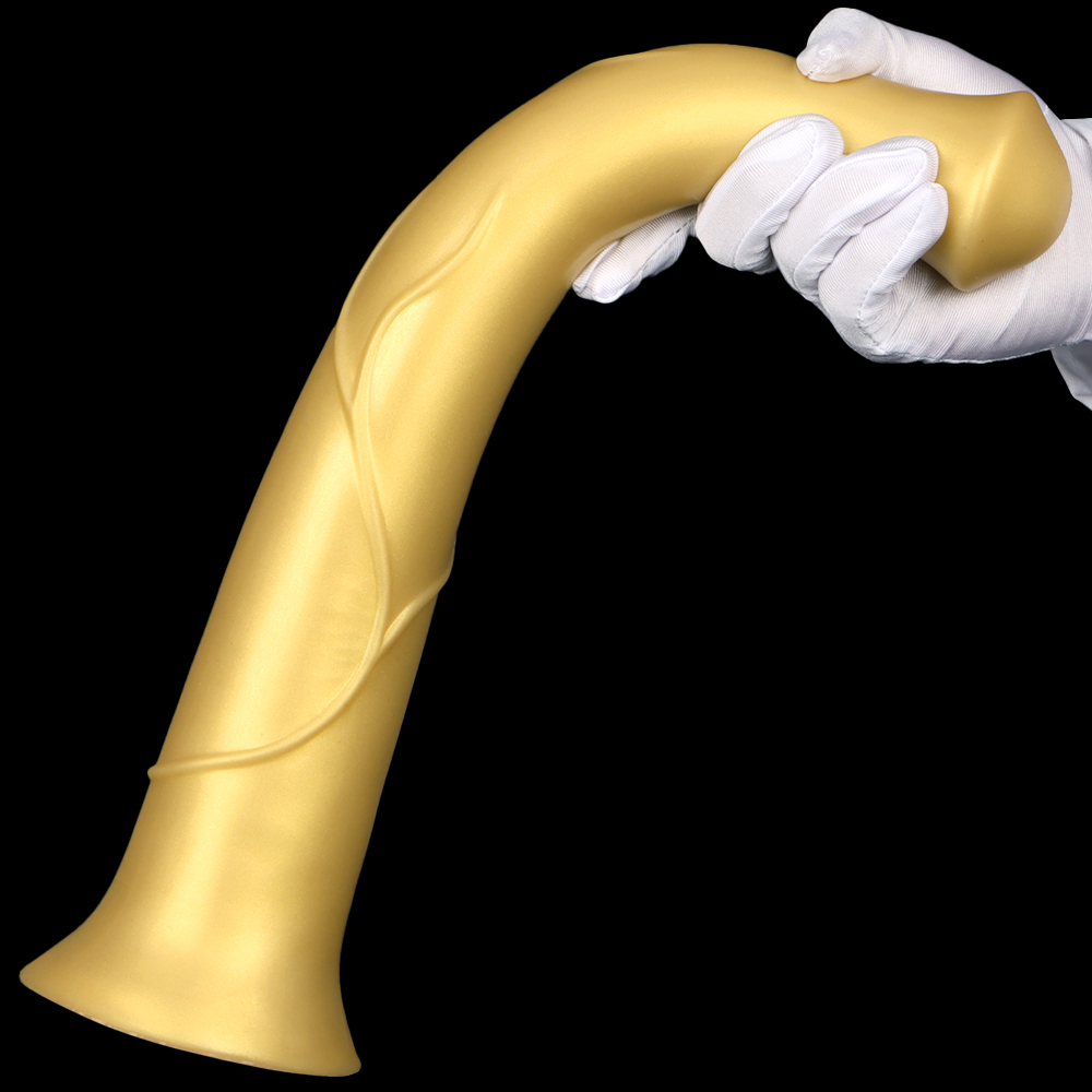 (image for) Super Long Horse Dildo With Suction Cup - Golden