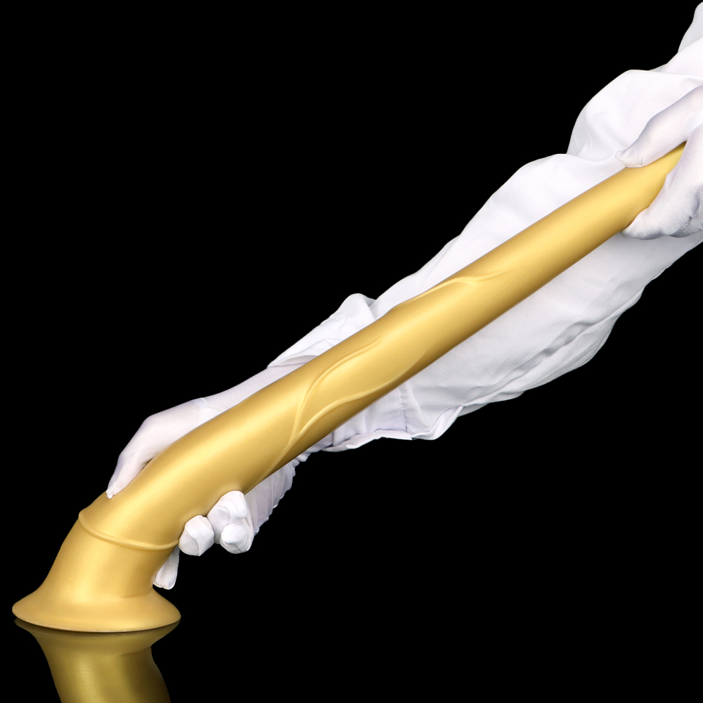 (image for) Super Long Horse Dildo With Suction Cup - Golden