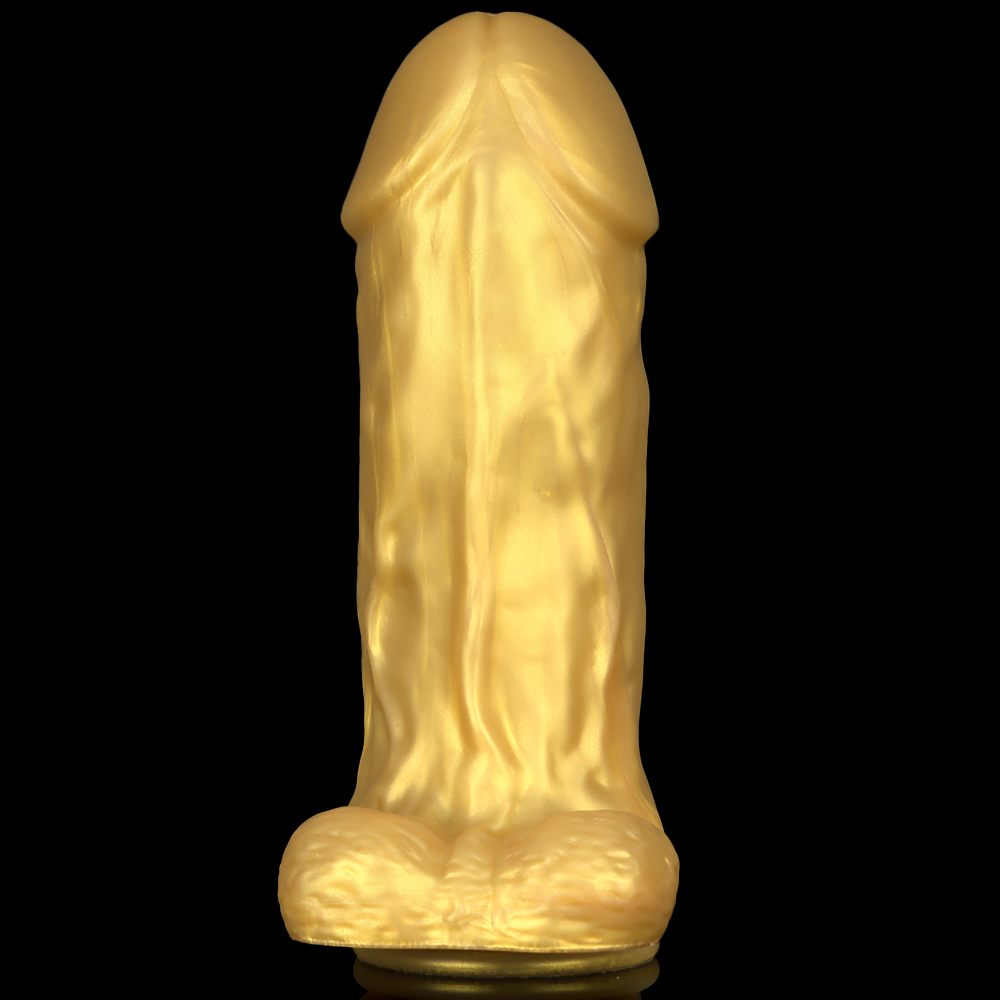 (image for) Lifelike 9.9"/25 cm Realistic Dildo - Golden