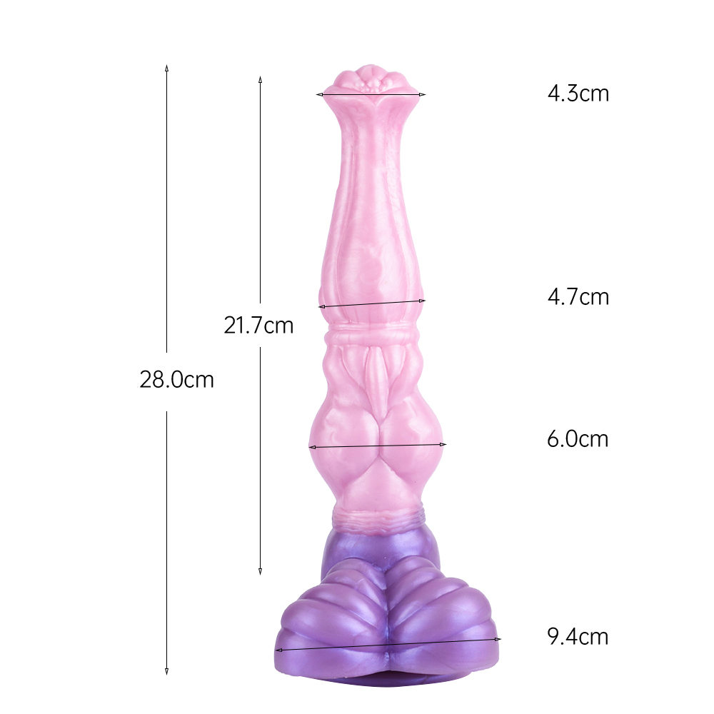 (image for) Knotted Horse Dildo Silicone Comfortable Fake Penis