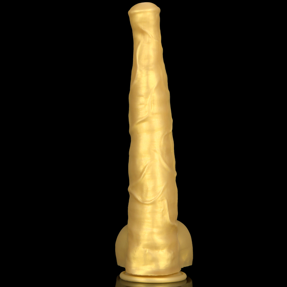 (image for) StudHorse Realistic Curved Dildo - Golden