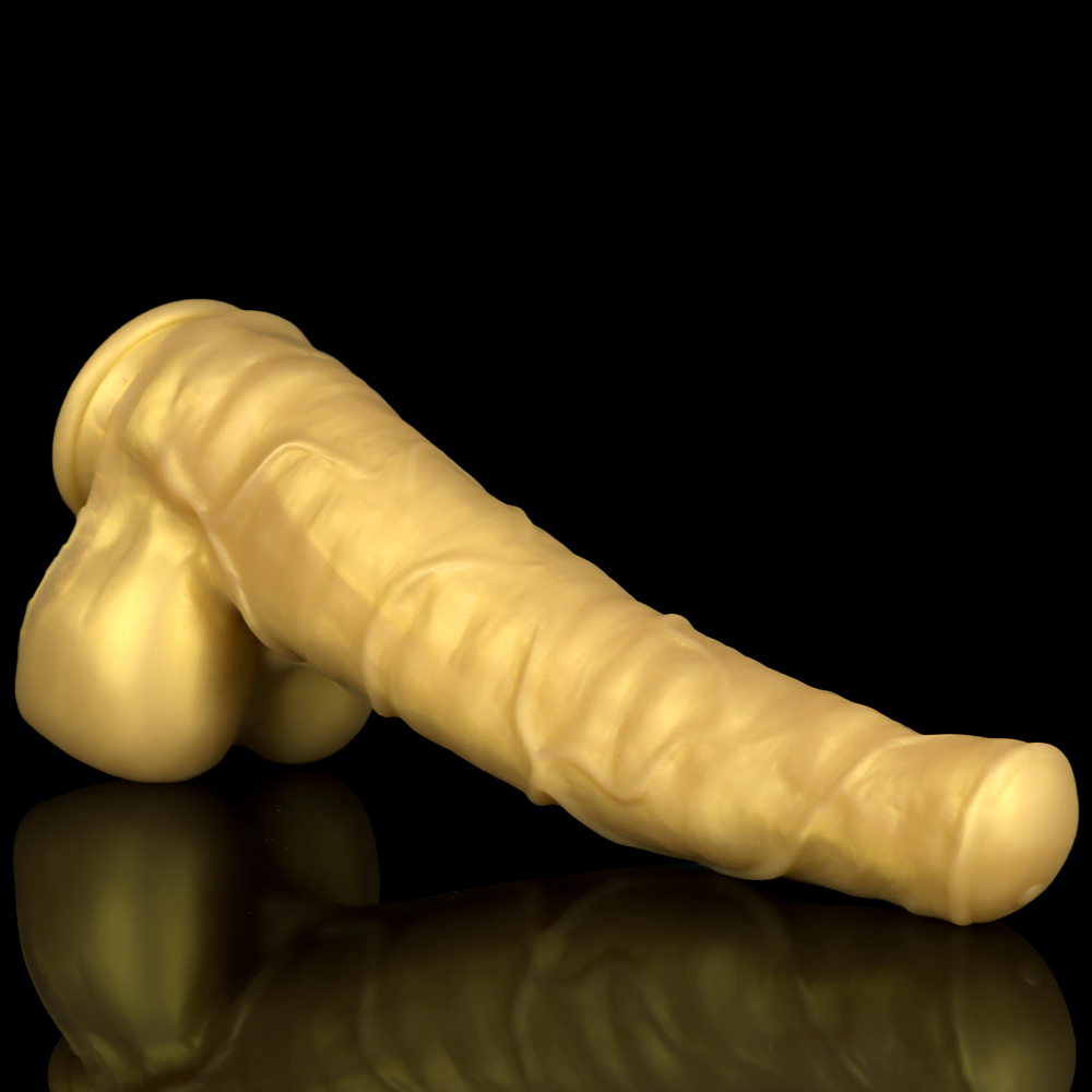 (image for) StudHorse Realistic Curved Dildo - Golden