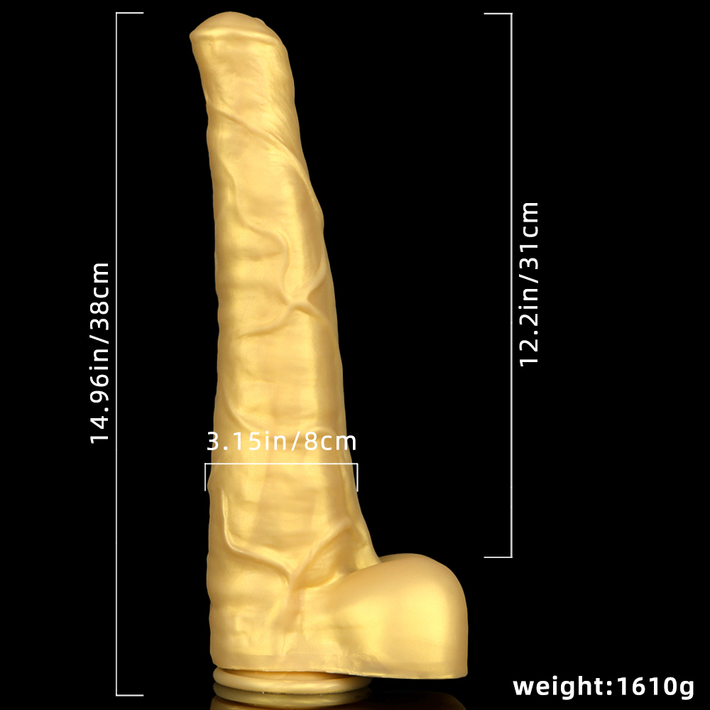 (image for) StudHorse Realistic Curved Dildo - Golden