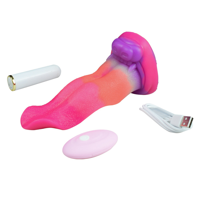 (image for) Luminous Silicone Dildo -Vibration Tongue