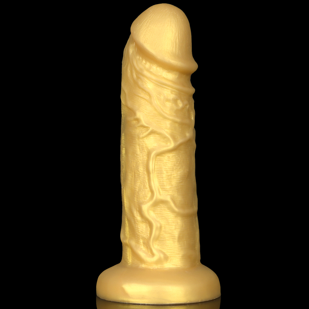 (image for) Liquid Silicone Eggless Dildo -Golden