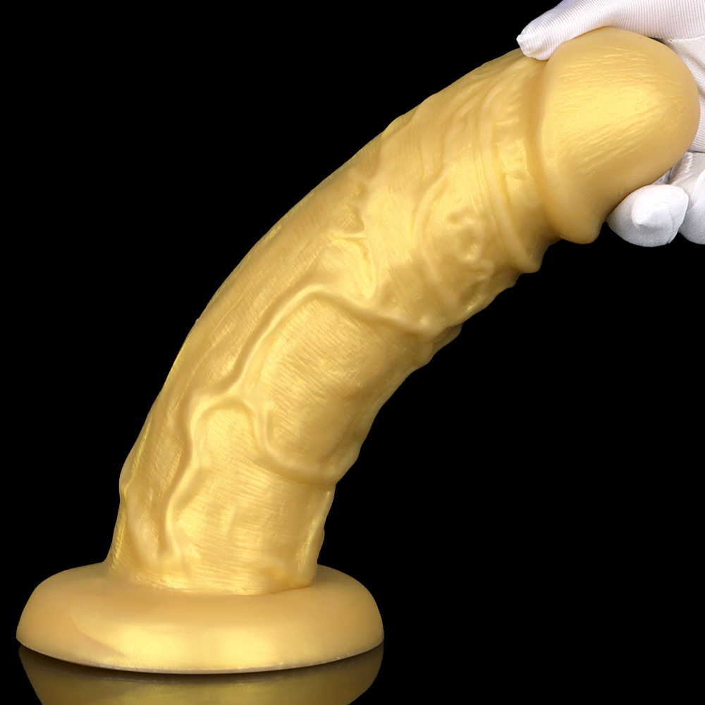 (image for) Liquid Silicone Eggless Dildo -Golden