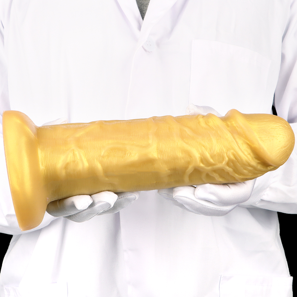 (image for) Liquid Silicone Eggless Dildo -Golden