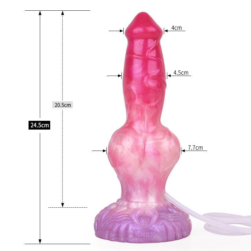 (image for) Ejaculating Peachy Colorful Realistic Dildo- 10