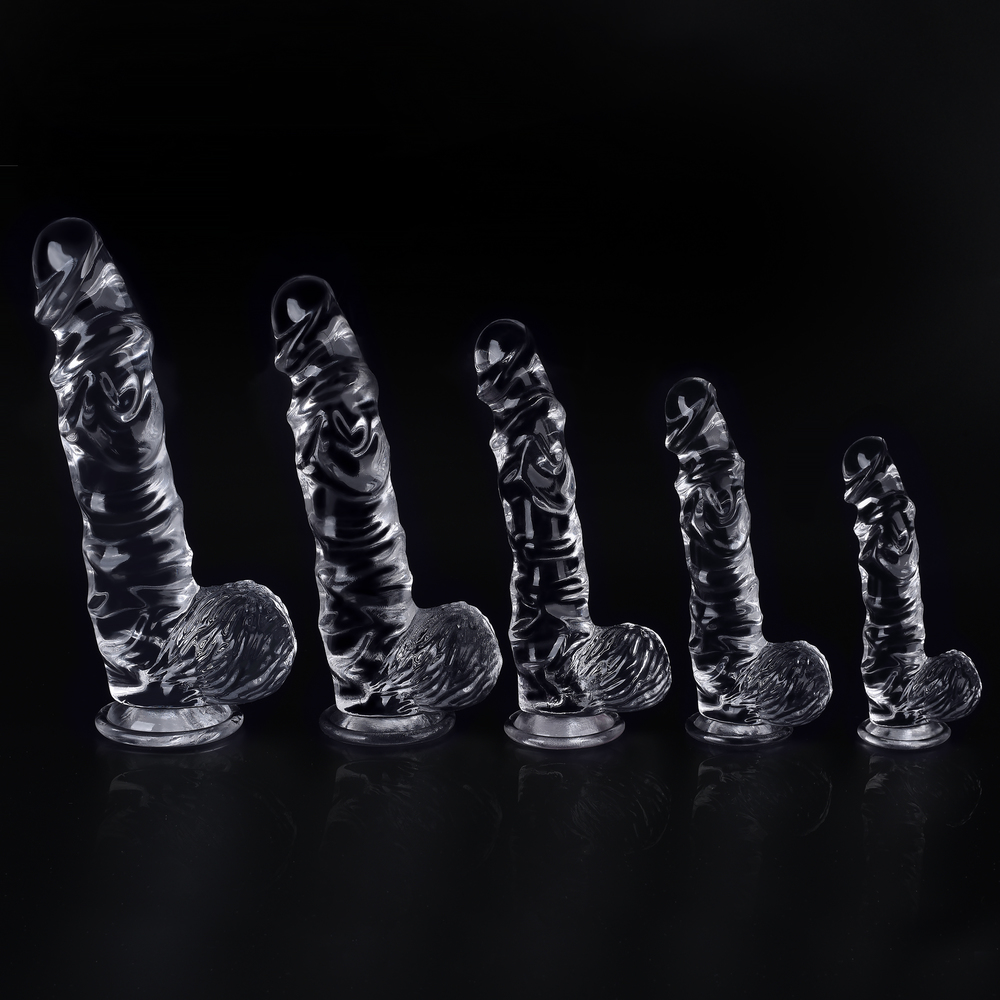 (image for) King Cock Clear 5 Size Cock W- Balls