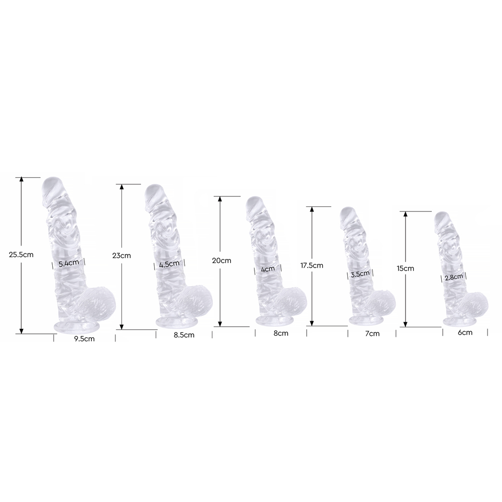 (image for) King Cock Clear 5 Size Cock W- Balls