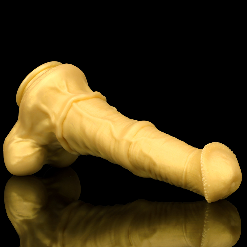 (image for) Big Golden Thick Horse Penis Dildo