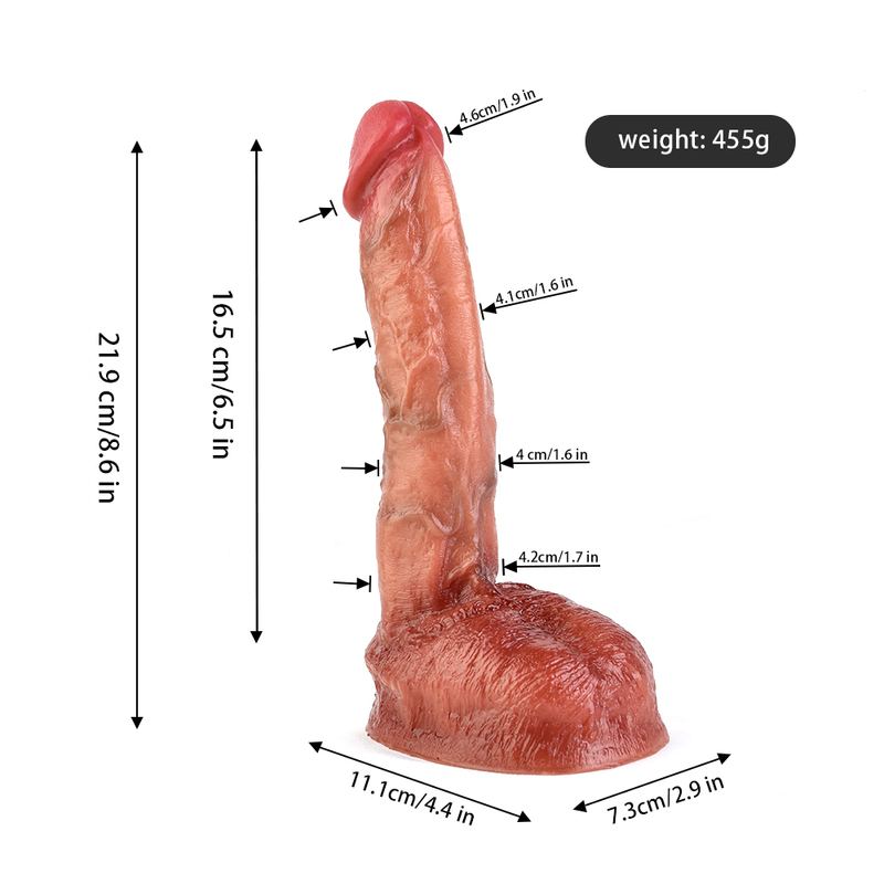 (image for) Ultra Realistic Dildo with Suction Cup - 8.6 inch
