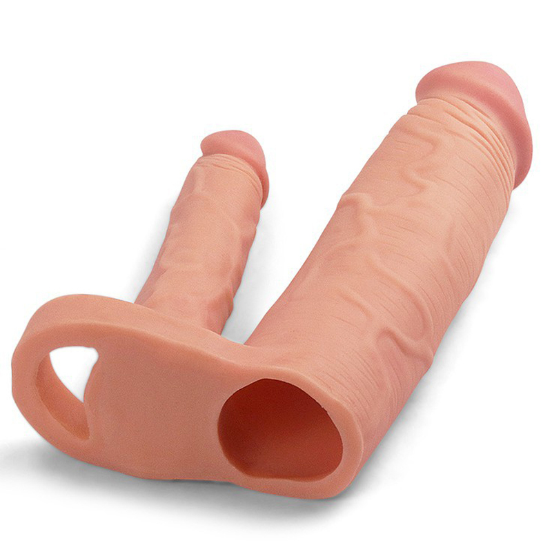 (image for) Pleasure X-Tender Double Penetration Penis Sleeve