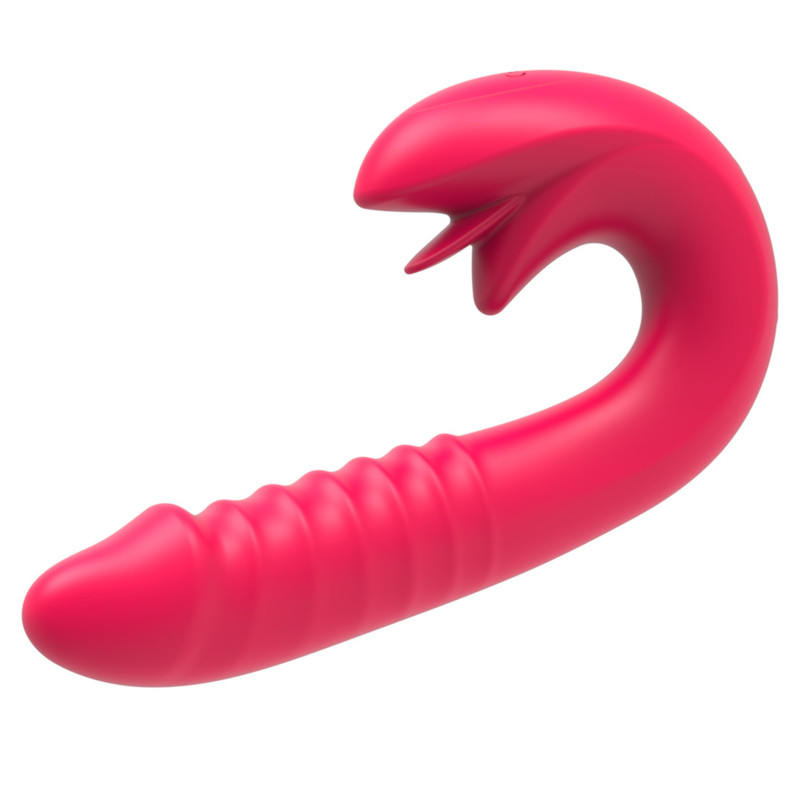 (image for) Crazy Tongue Thrusting Strap-on Vibrator