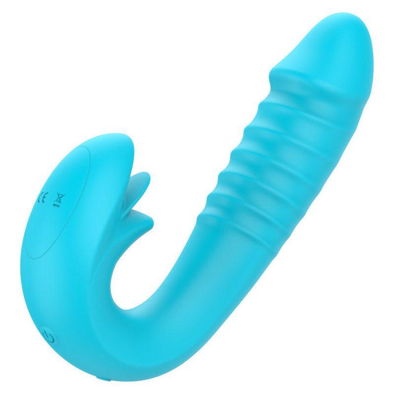 (image for) Crazy Tongue Thrusting Strap-on Vibrator
