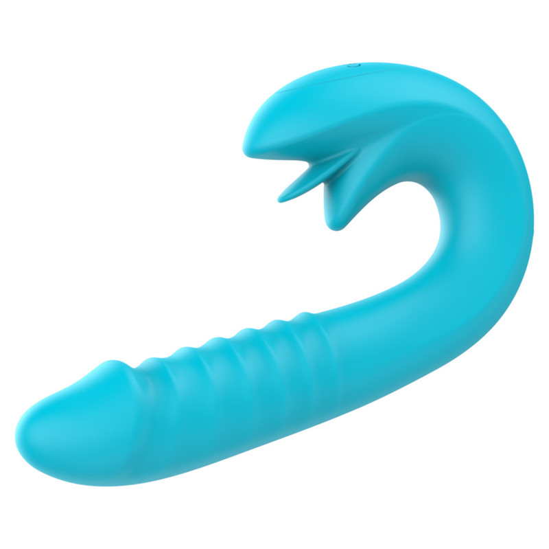 (image for) Crazy Tongue Thrusting Strap-on Vibrator