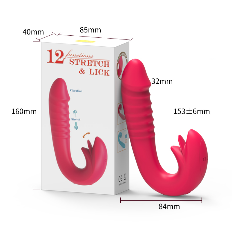 (image for) Crazy Tongue Thrusting Strap-on Vibrator